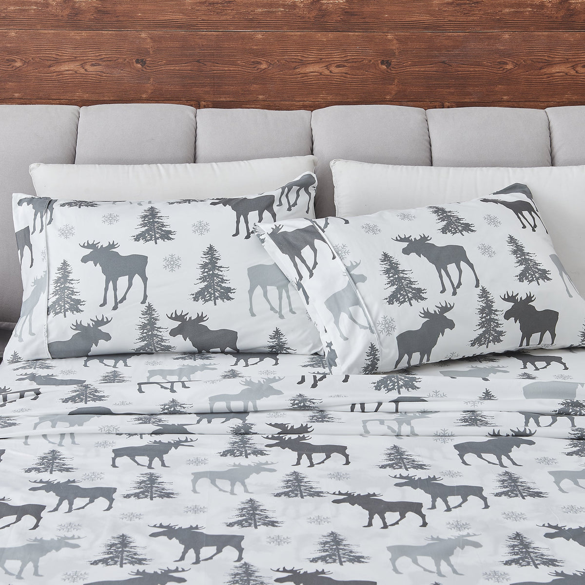 Lodge Print Microfiber Sheet Set – Mountain Ridge Collection – view 34