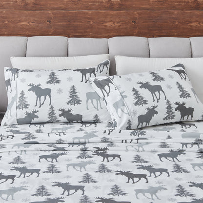 Lodge Print Microfiber Sheet Set – Mountain Ridge Collection – view 34