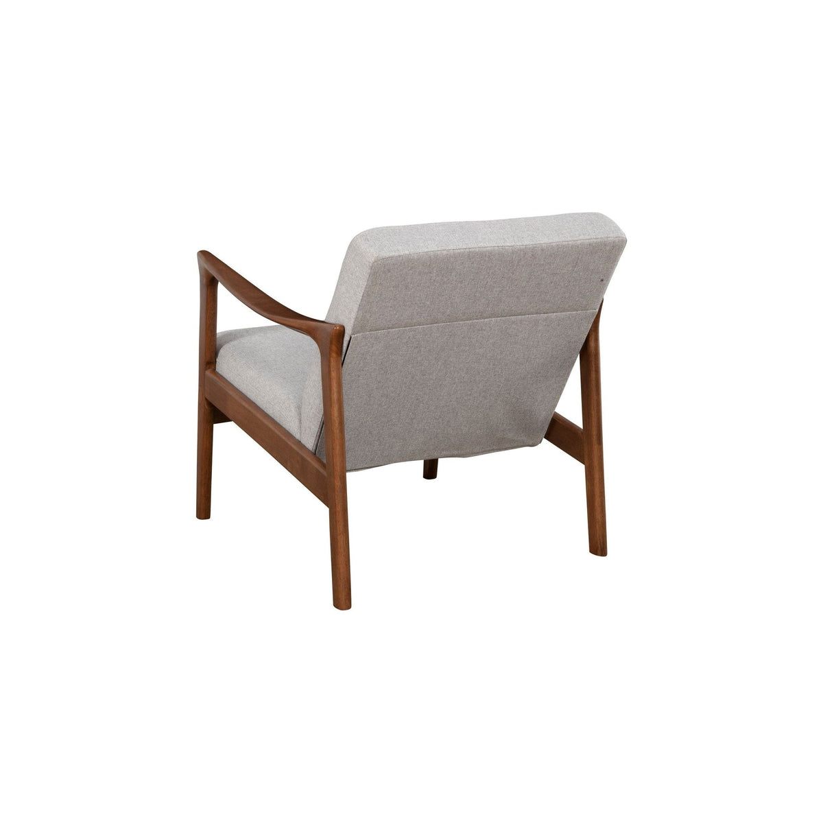 Zephyr Solid Wood Lounge Chair with Light Gray Fabric Seat – view 7