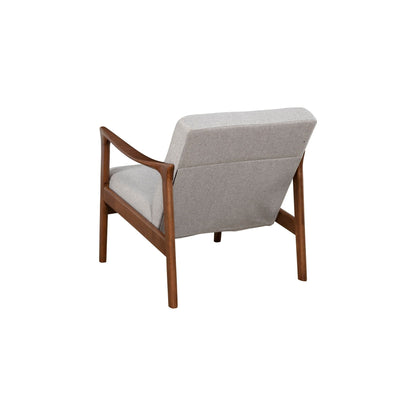 Zephyr Solid Wood Lounge Chair with Light Gray Fabric Seat – view 7