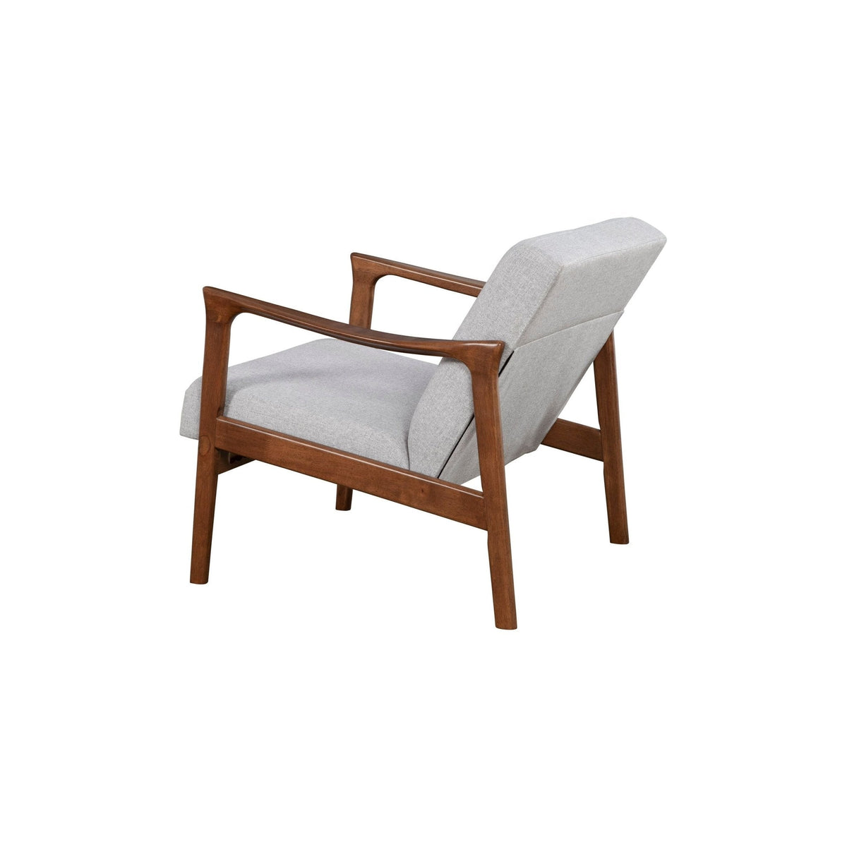 Zephyr Solid Wood Lounge Chair with Light Gray Fabric Seat – view 6
