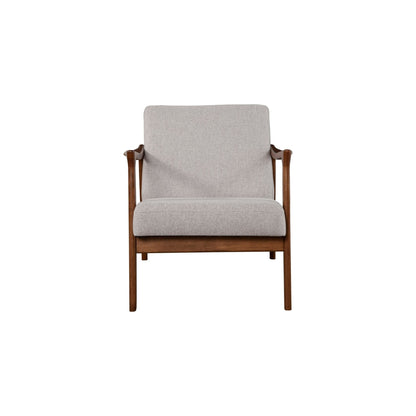 Zephyr Solid Wood Lounge Chair with Light Gray Fabric Seat – view 2