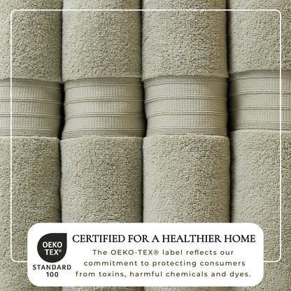 100% Cotton Premium Zero-Twist Bath Towel Set – Chiara Collection – view 45