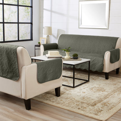 Medallion Stitch Furniture Protector – Elenor Collection Sofa Cover – view 95