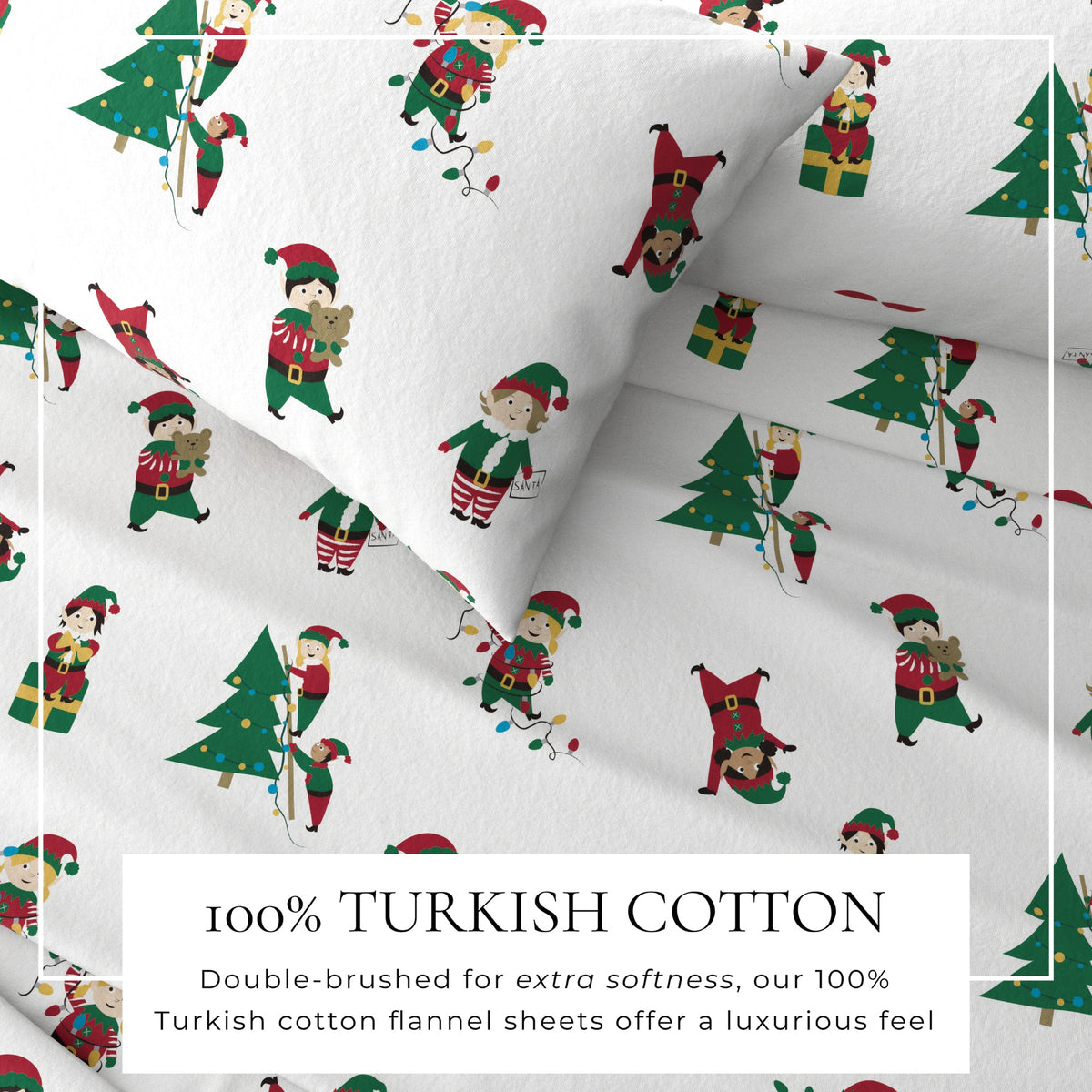 Turkish Cotton Christmas Flannel Sheets – Whittaker Holiday Prints – view 31