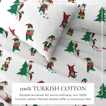 Turkish Cotton Christmas Flannel Sheets – Whittaker Holiday Prints – view 31