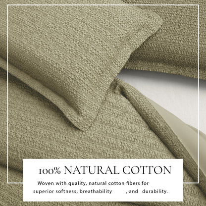 Cotton Honeycomb Waffle Weave Duvet Cover Set – Mattea Collection – view 32