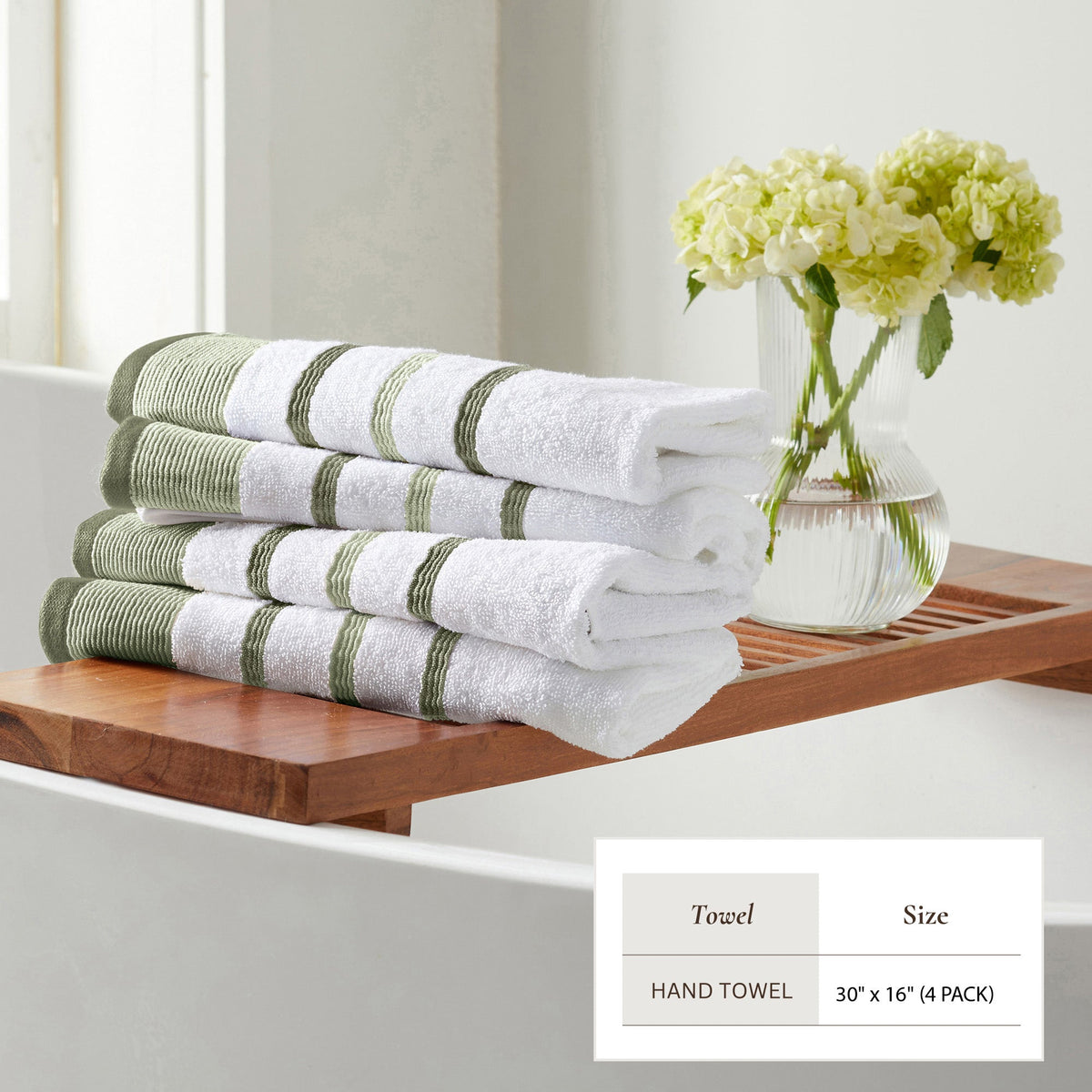 Decorative Cotton Stripe Bath Towel Set – Noelle Collection – view 66