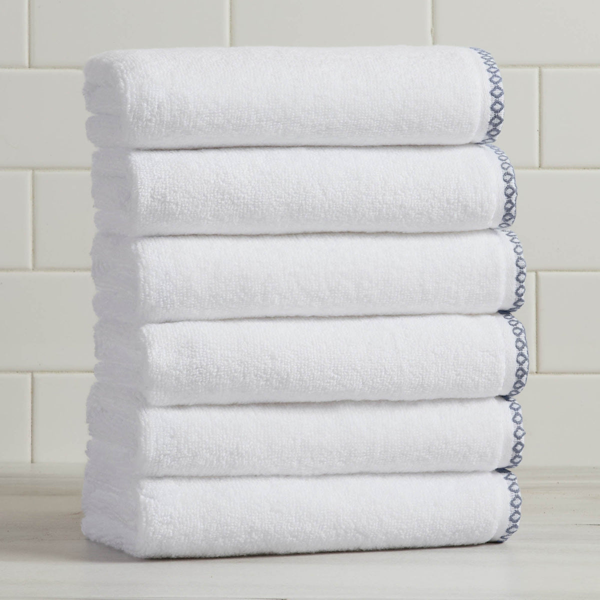 Valery Collection Border-Stitched Cotton 6-Piece Towel Set – view 85
