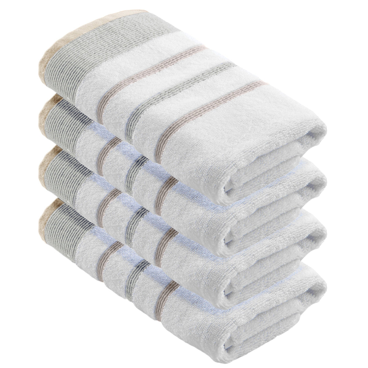 Decorative Cotton Stripe Bath Towel Set – Noelle Collection – view 16