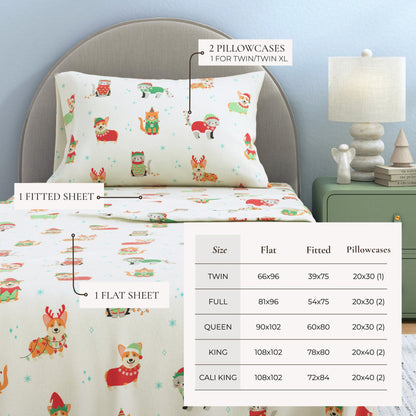 Turkish Cotton Christmas Flannel Sheets – Whittaker Holiday Prints – view 42