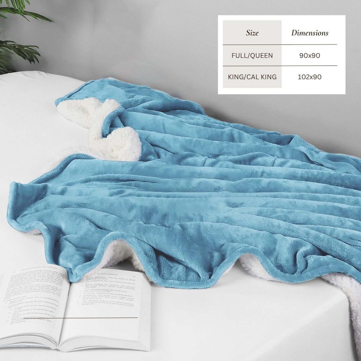 Sherpa Fleece Collection Velvet Plush Sherpa Bed Blanket, Reversible – view 23
