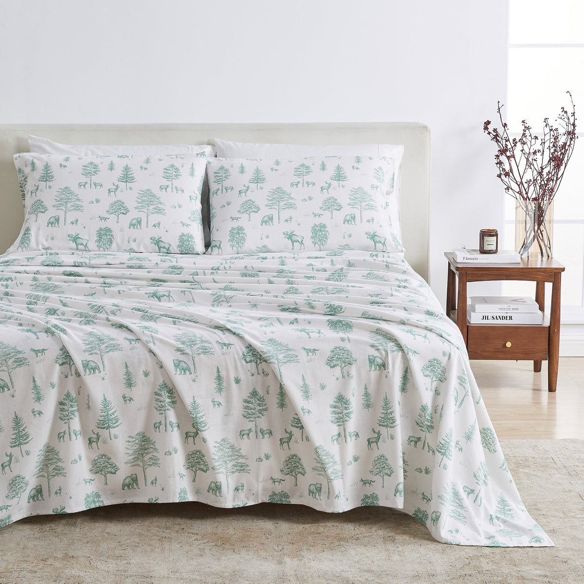 Turkish Cotton Flannel Sheet Set – Stratton Collection – view 7